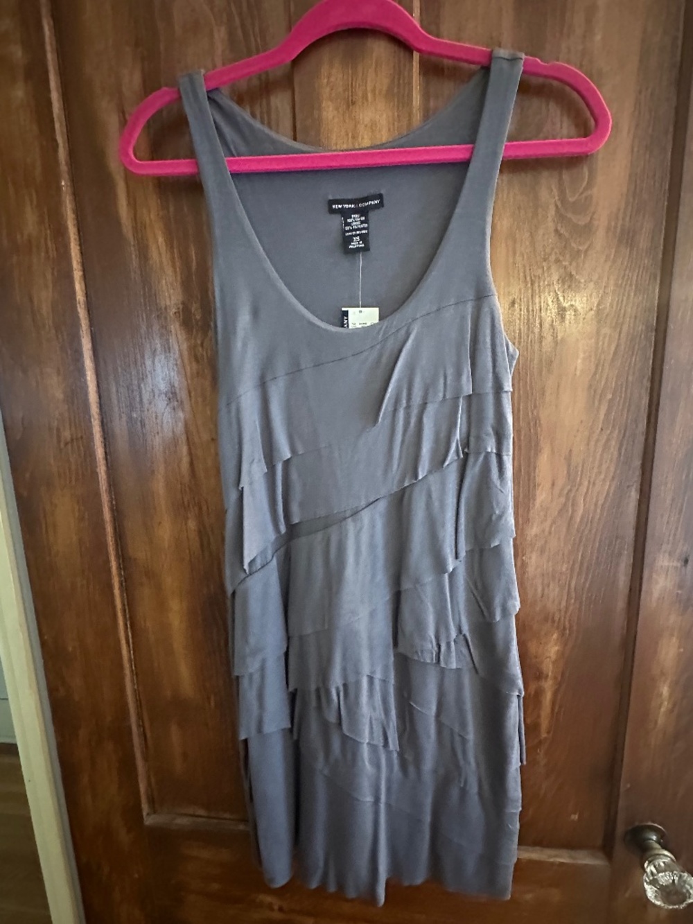 New York & company women’s gray midi dress xs NWT